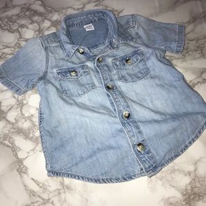 Denim Button-down Shirt for Baby